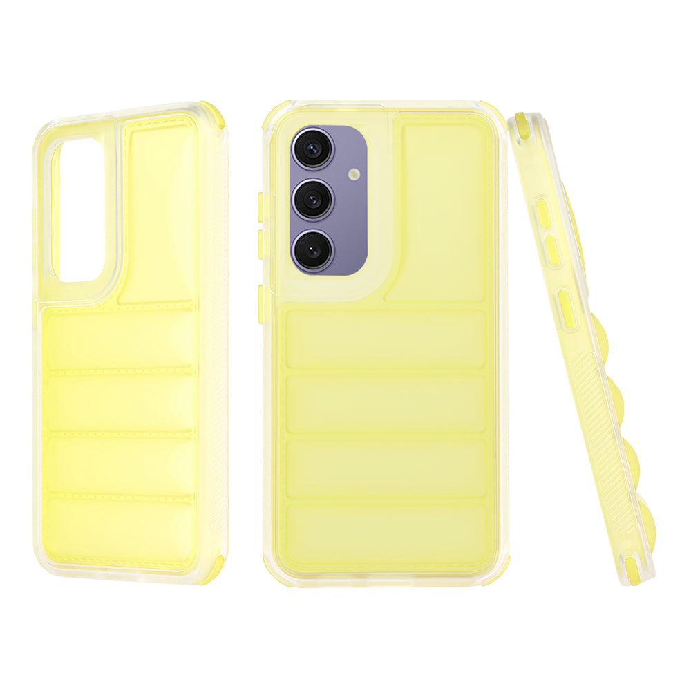 Custodia per Samsung Galaxy S24+ S926, Techsuit, Wave Shield, Gialla
