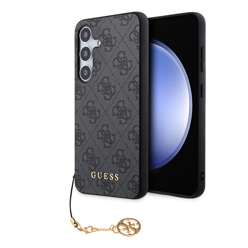 Custodia per Samsung Galaxy S24 S921, Guess, 4G Charm, Nera