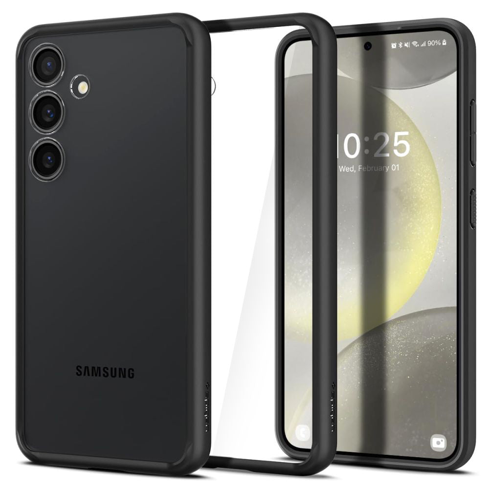Custodia per Samsung Galaxy S24 S921, Spigen, Ultra Hybrid, Nera Opaca ACS07352