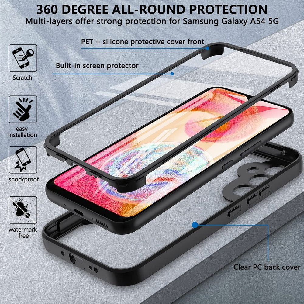 Coque pour Samsung Galaxy S24 S921, Techsuit, ColorVerse 360, Noire