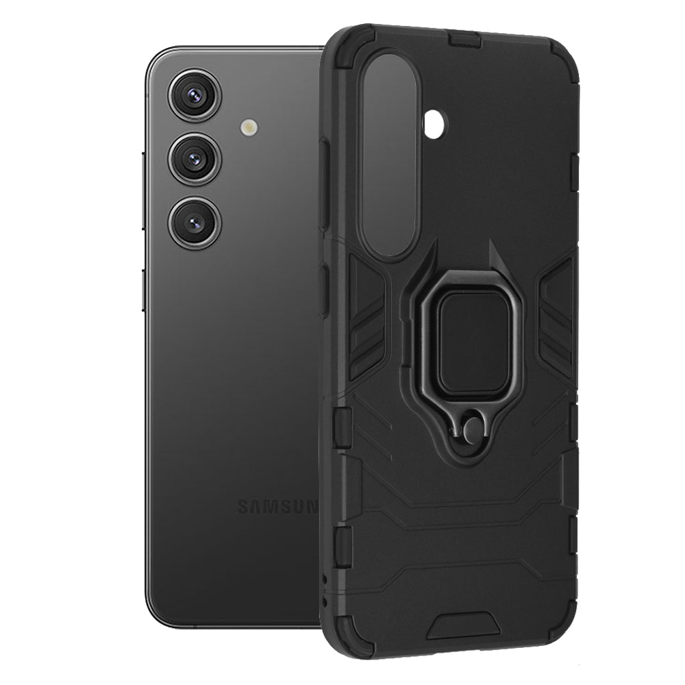 Custodia per Samsung Galaxy S24 S921, Techsuit, Shield, Nera