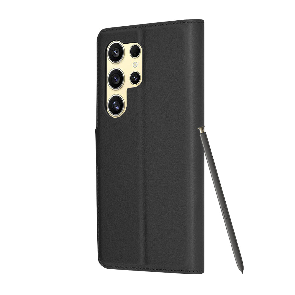 Custodia per Samsung Galaxy S24 Ultra S928, Techsuit, Leather Folio, Nera