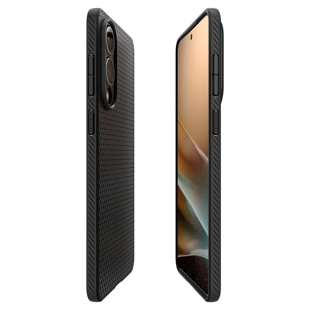 Custodia per Samsung Galaxy S25 Edge S937, Spigen, Liquid Air, Nera Opaca ACS09420