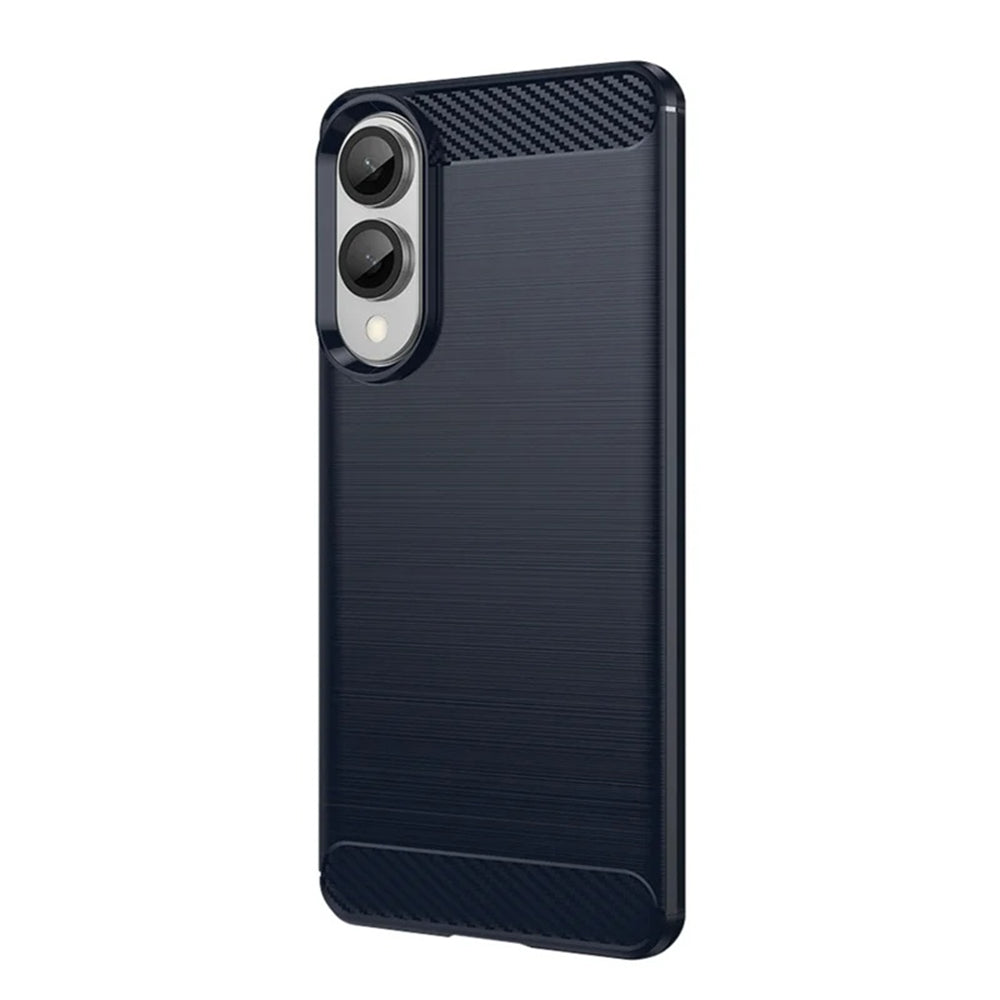Custodia per Samsung Galaxy S25 Edge S937, Techsuit, Carbonio, Blu