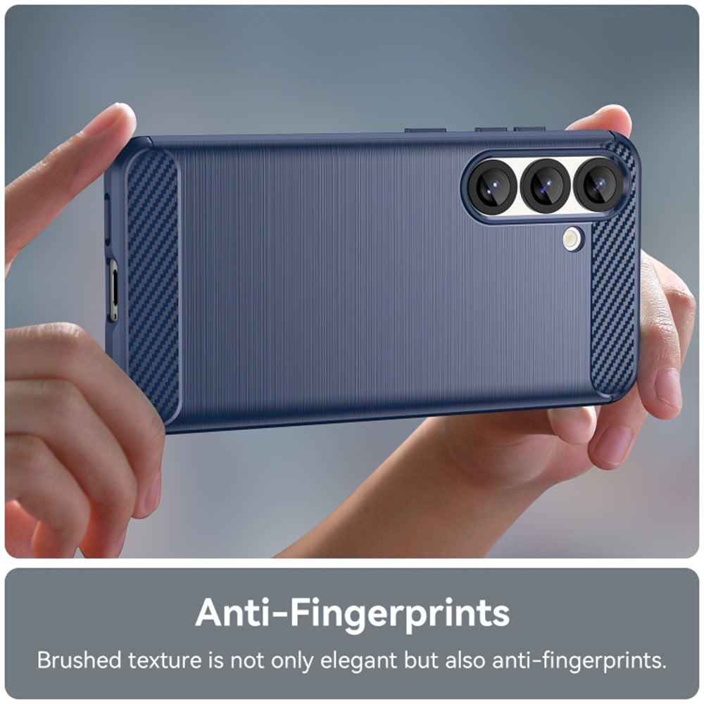 Custodia per Samsung Galaxy S25 Edge S937, Techsuit, Carbonio, Blu