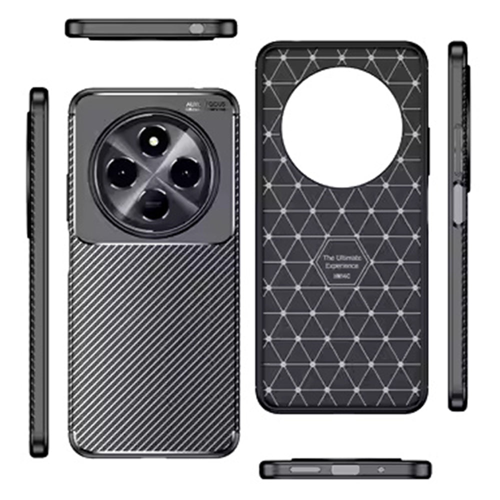 Custodia per Samsung Galaxy S25 Edge S937, Techsuit, CarbonFiber, Nera