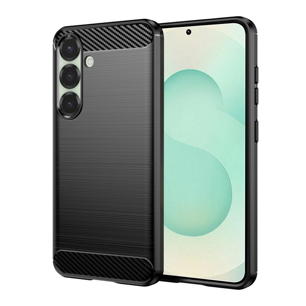 Custodia per Samsung Galaxy S25+ S936, Techsuit, Carbonio, Nera