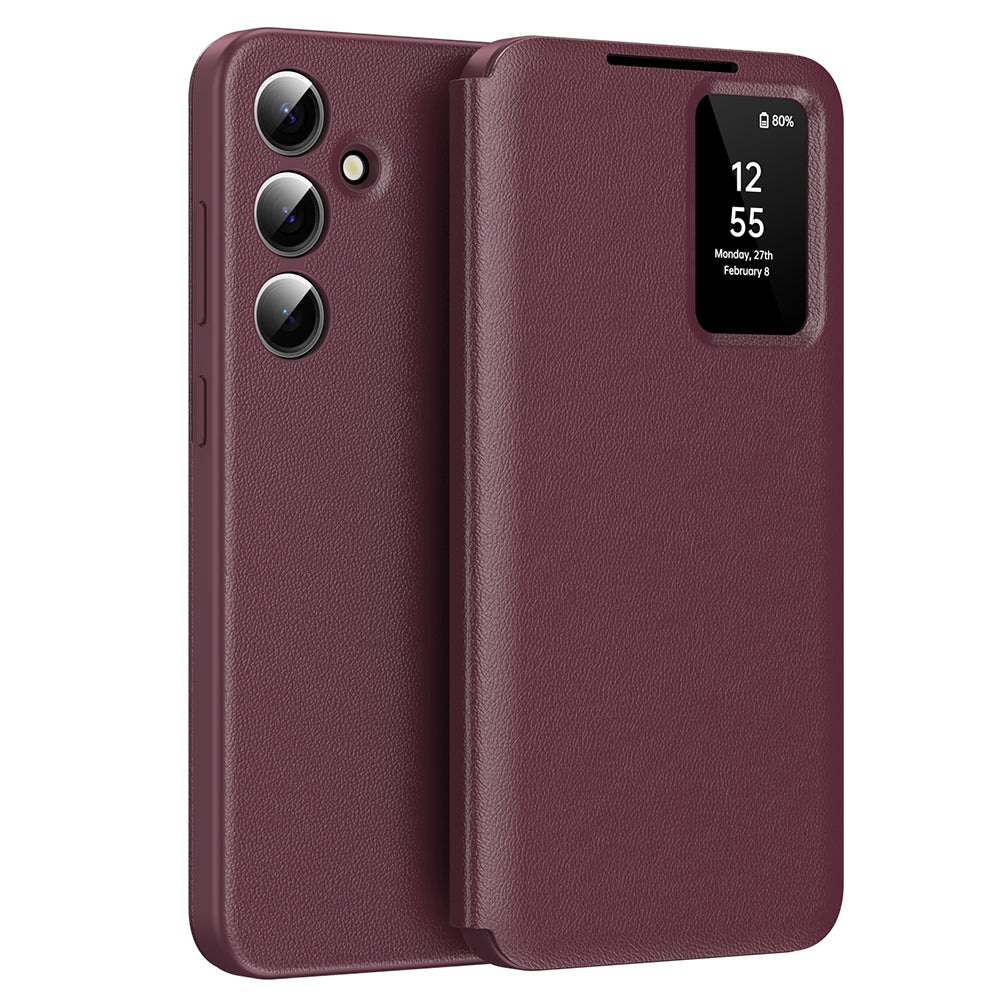 Custodia per Samsung Galaxy S25+ S936, Techsuit, SmartView, Rossa