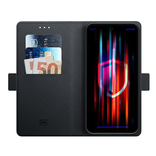 Hülle für Samsung Galaxy S25 S931, 3MK, Wallet, Schwarz