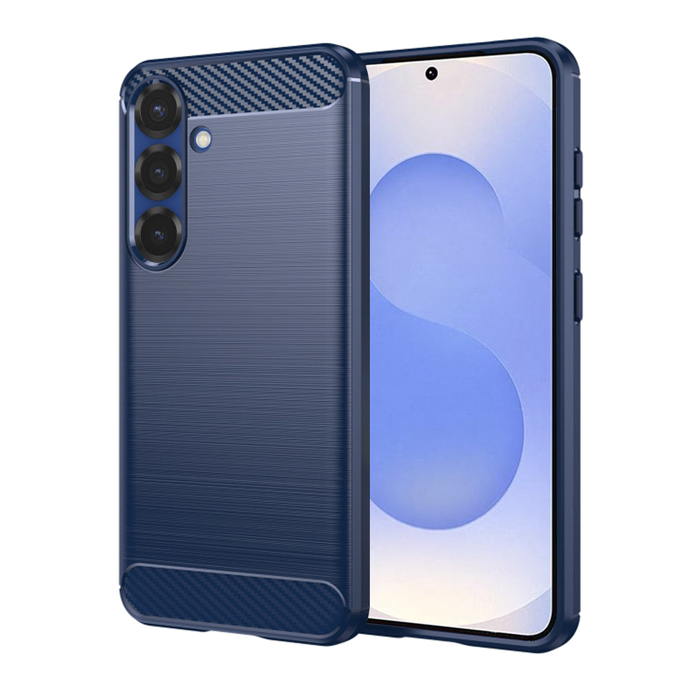 Custodia per Samsung Galaxy S25 S931, Techsuit, Carbonio, Blu