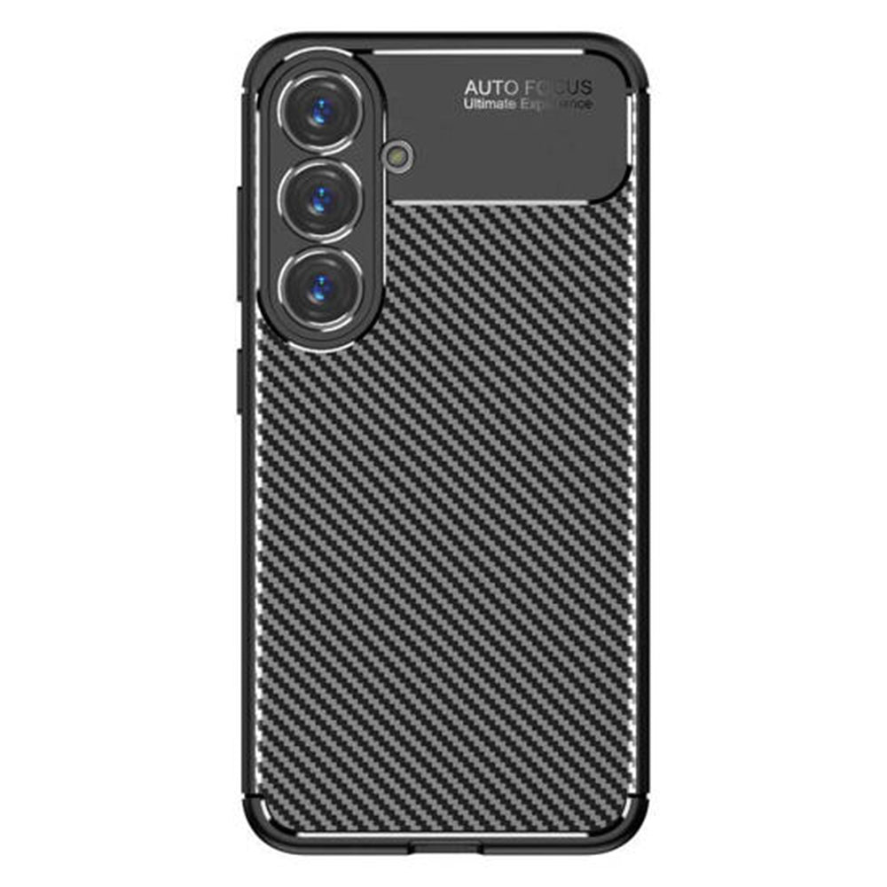 Custodia per Samsung Galaxy S25 S931, Techsuit, CarbonFiber, Nera