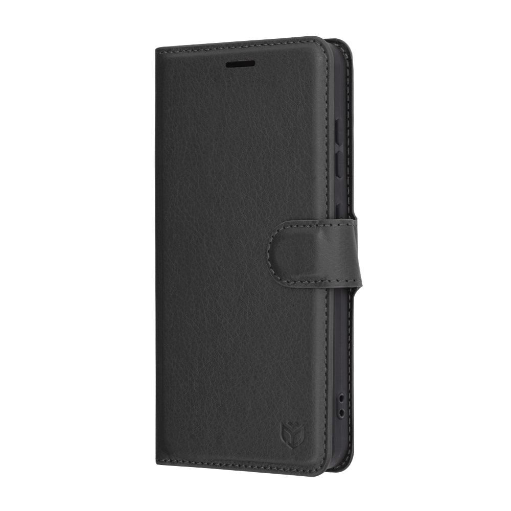Custodia per Samsung Galaxy S25 S931, Techsuit, Leather Folio, Nera