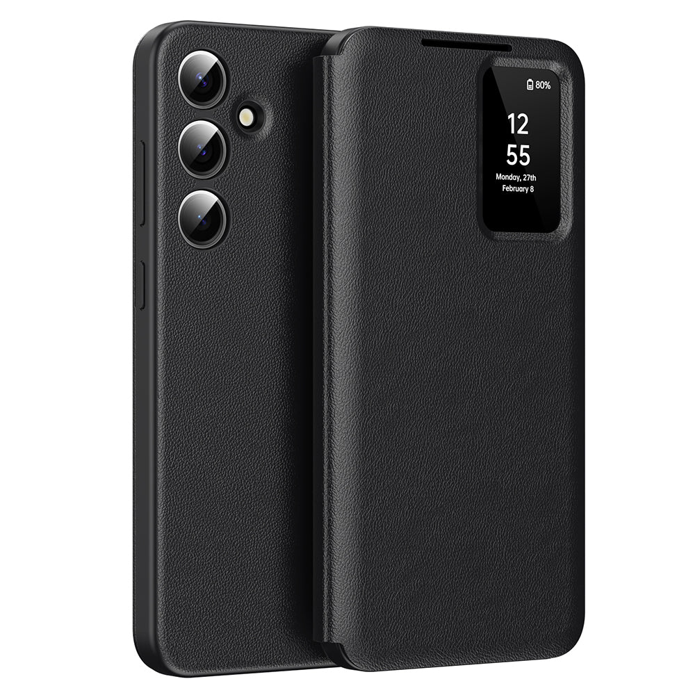 Custodia per Samsung Galaxy S25 S931, Techsuit, SmartView, Nera