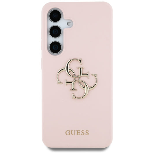 Hülle für Samsung Galaxy S25 Ultra S938, Guess, 4G Grained Big and Classic Logo, Rosa