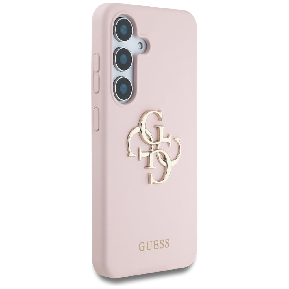 Custodia per Samsung Galaxy S25 Ultra S938, Guess, 4G Grained Big and Classic Logo, Rosa