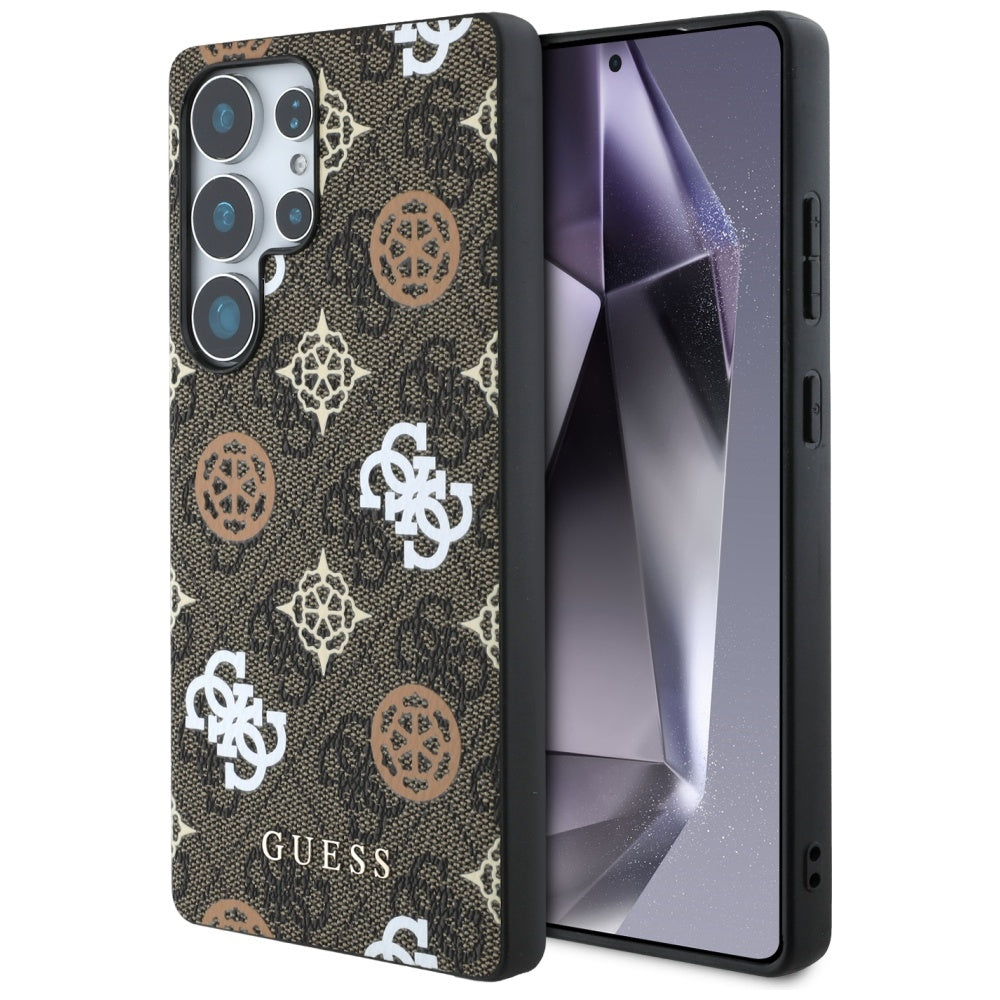 Custodia per Samsung Galaxy S25 Ultra S938, Guess, 4G Peony, Marrone