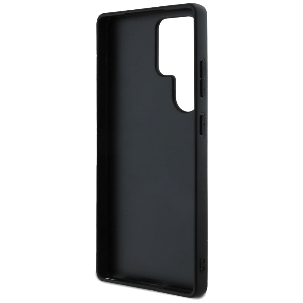 Custodia per Samsung Galaxy S25 Ultra S938, Guess, Grained Hot Stamp 4G Triangle, Nera