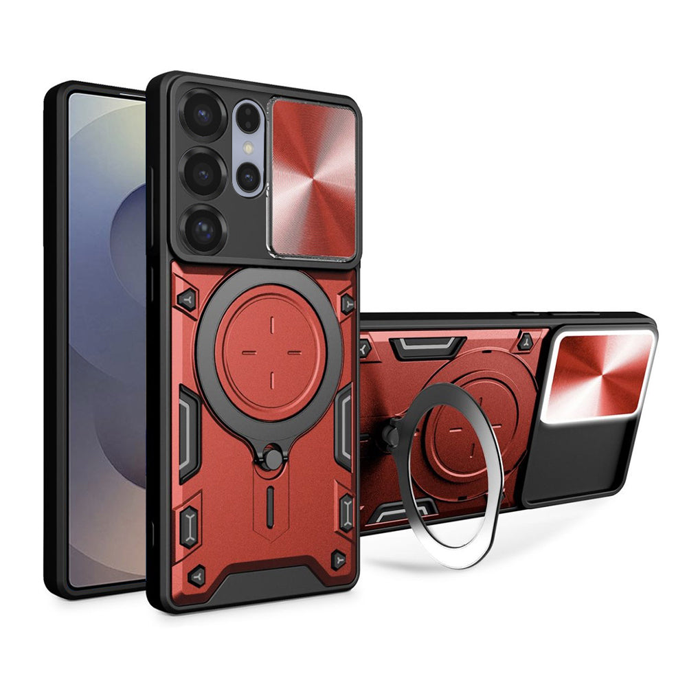 Custodia per Samsung Galaxy S25 Ultra S938, Techsuit, CamGuard Pro, Rossa