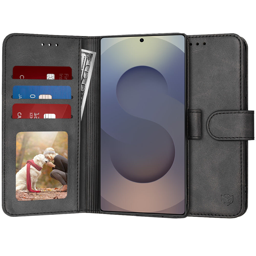 Coque pour Samsung Galaxy S25 Ultra S938, Techsuit, Diary Book, Noire