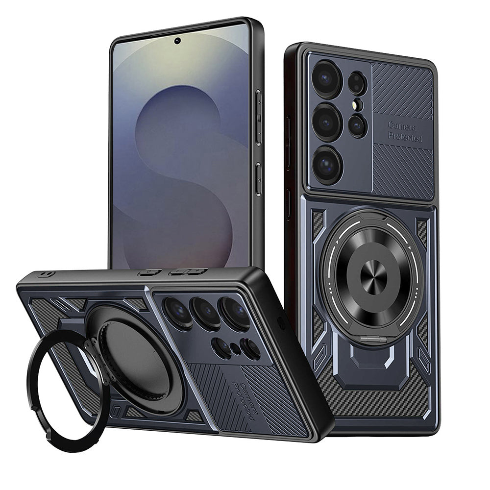 Custodia per Samsung Galaxy S25 Ultra S938, Techsuit, RuggedCam, Blu