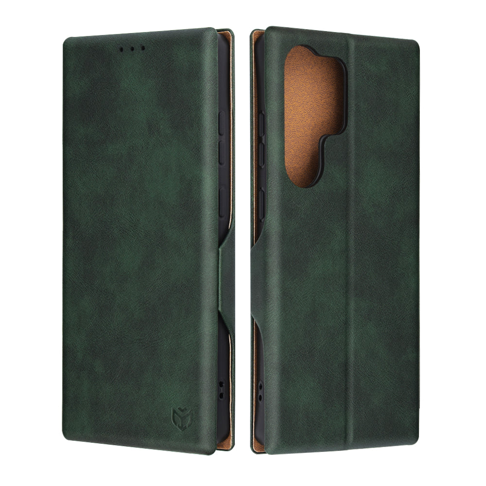 Custodia per Samsung Galaxy S25 Ultra S938, Techsuit, Safe Wallet Plus, Verde