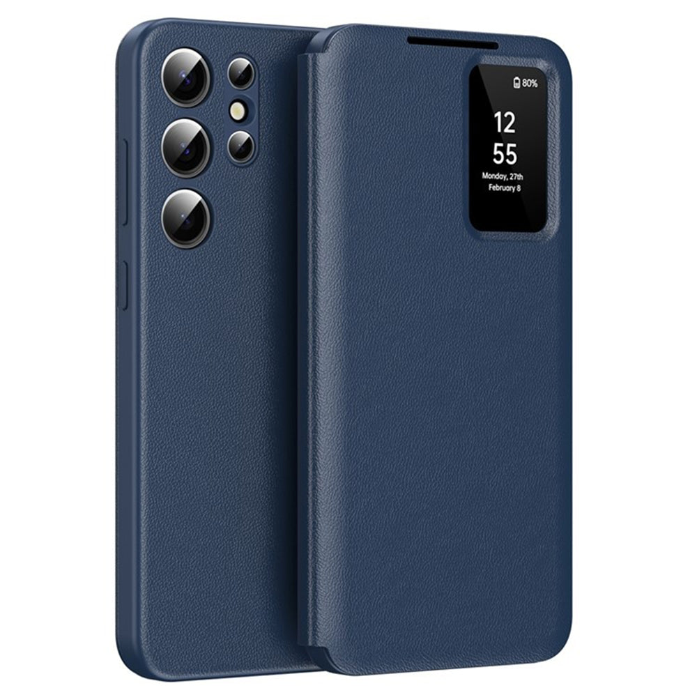 Custodia per Samsung Galaxy S25 Ultra S938, Techsuit, SmartView, Blu