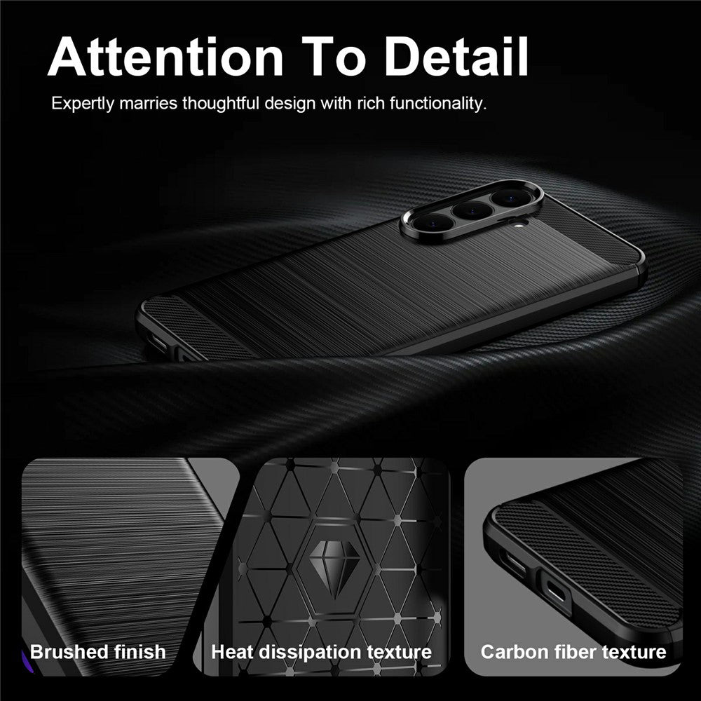 Custodia per Samsung Galaxy S26 FE S741 / S25 FE, Techsuit, Carbonio, Blu