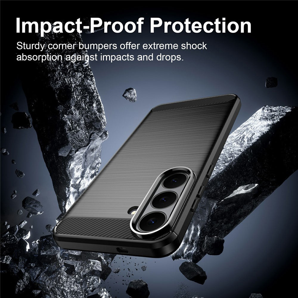Custodia per Samsung Galaxy S26 FE S741 / S25 FE, Techsuit, Carbonio, Blu