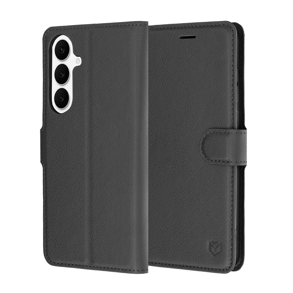 Custodia per Samsung Galaxy S26 FE S741 / S25 FE, Techsuit, Leather Folio, Nera