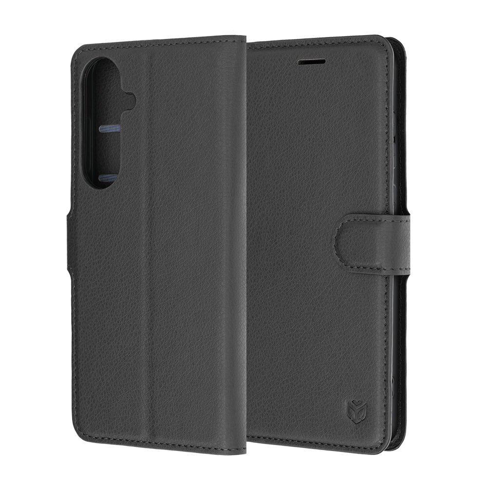 Custodia per Samsung Galaxy S26 FE S741 / S25 FE, Techsuit, Leather Folio, Nera
