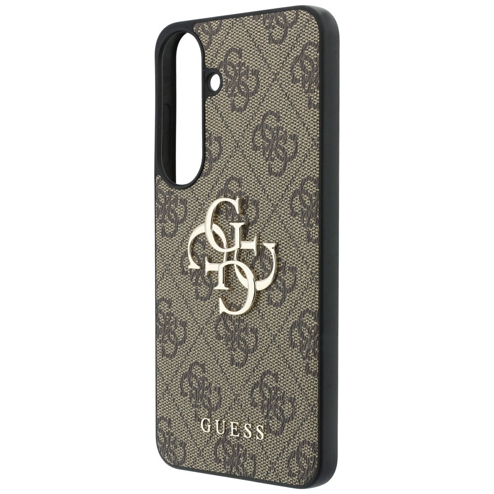 Coque pour Samsung Galaxy S26 FE S741, Guess, Logo Métal 4G, Marron