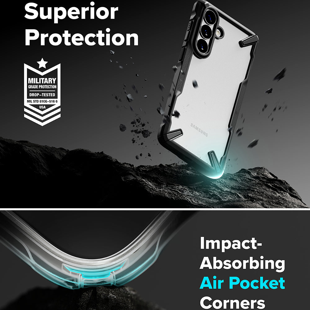 Étui pour Samsung Galaxy S26 Plus S947, Ringke, Fusion X, Noir
