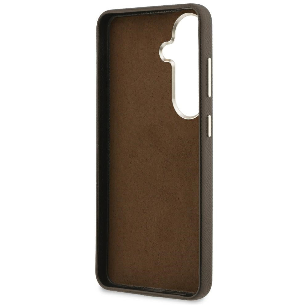 Custodia per Samsung Galaxy S26 Plus S947, Guess, 4G Grained Big and Classic Logo, Marrone