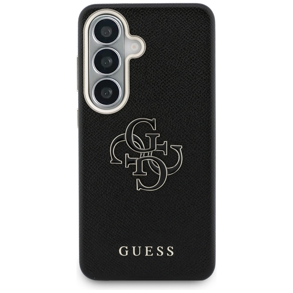 Custodia per Samsung Galaxy S26 Plus S947, Guess, 4G Grained Big and Classic Logo, Nera