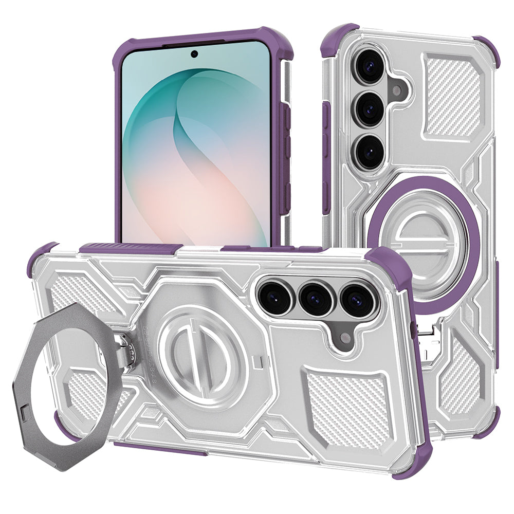 Étui pour Samsung Galaxy S26 Plus S947, Techsuit, Carbon Shield Pro, Violet