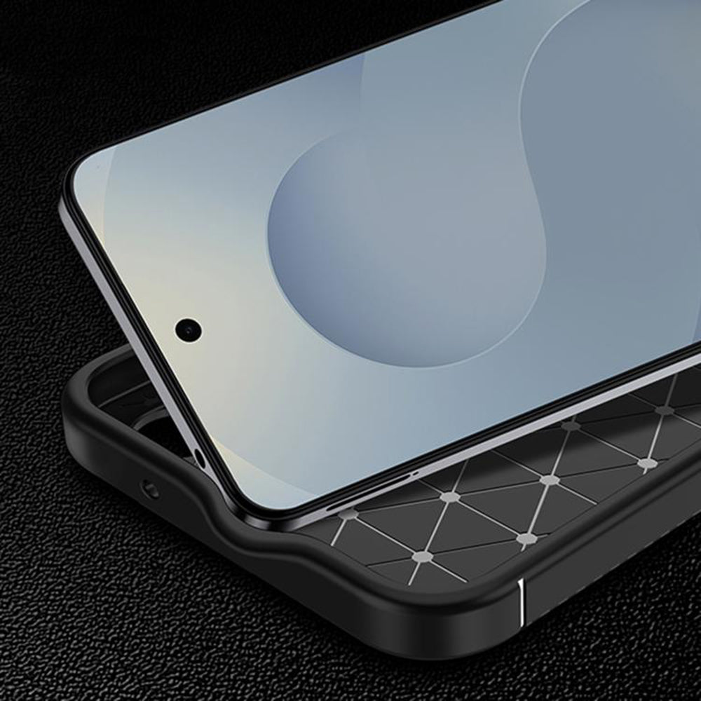 Custodia per Samsung Galaxy S26 Plus S947, Techsuit, CarbonFiber, Nera
