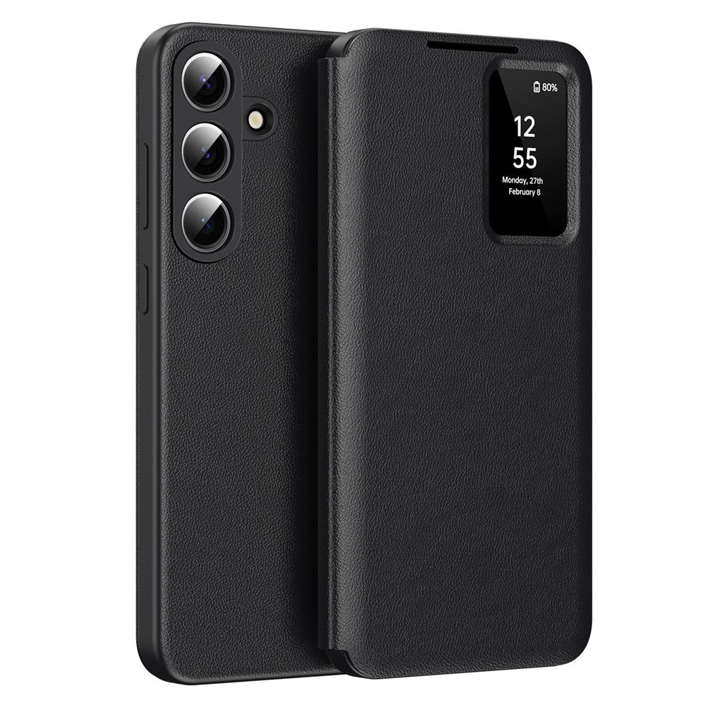 Hülle für Samsung Galaxy S26 Plus S947, Techsuit, SmartView, Schwarz