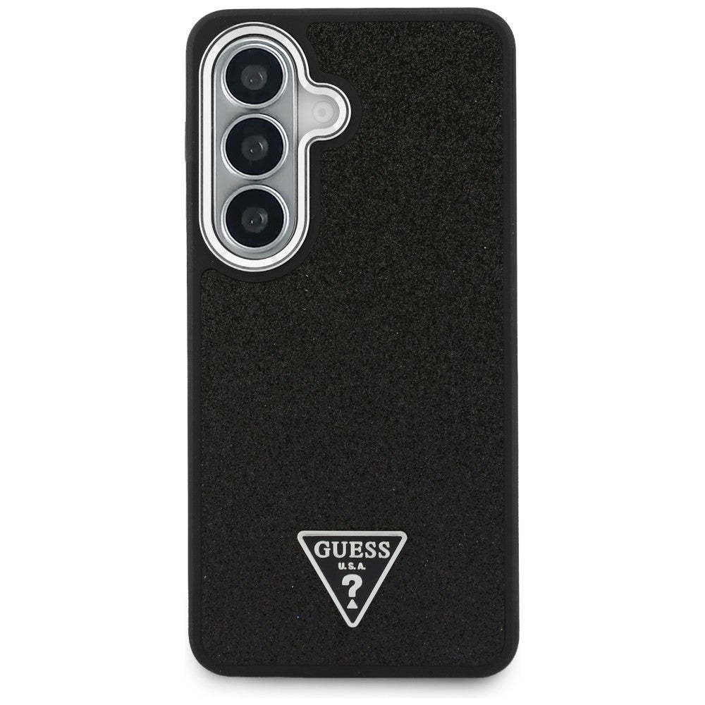 Hülle für Samsung Galaxy S26 S942, Guess, Fixed Glitter Triangle Logo, Schwarz