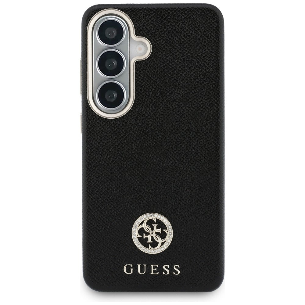 Hülle für Samsung Galaxy S26 S942, Guess, Rhinestone Round Logo, Schwarz