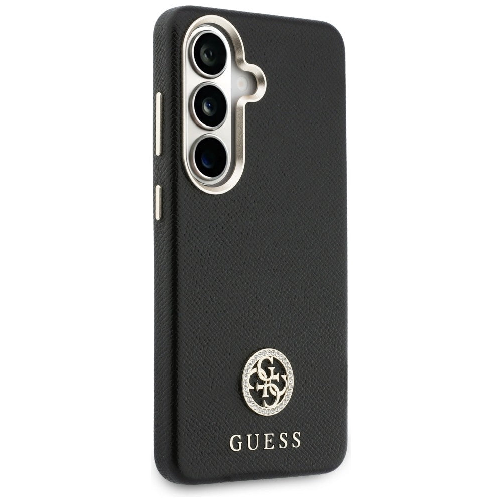 Hülle für Samsung Galaxy S26 S942, Guess, Rhinestone Round Logo, Schwarz