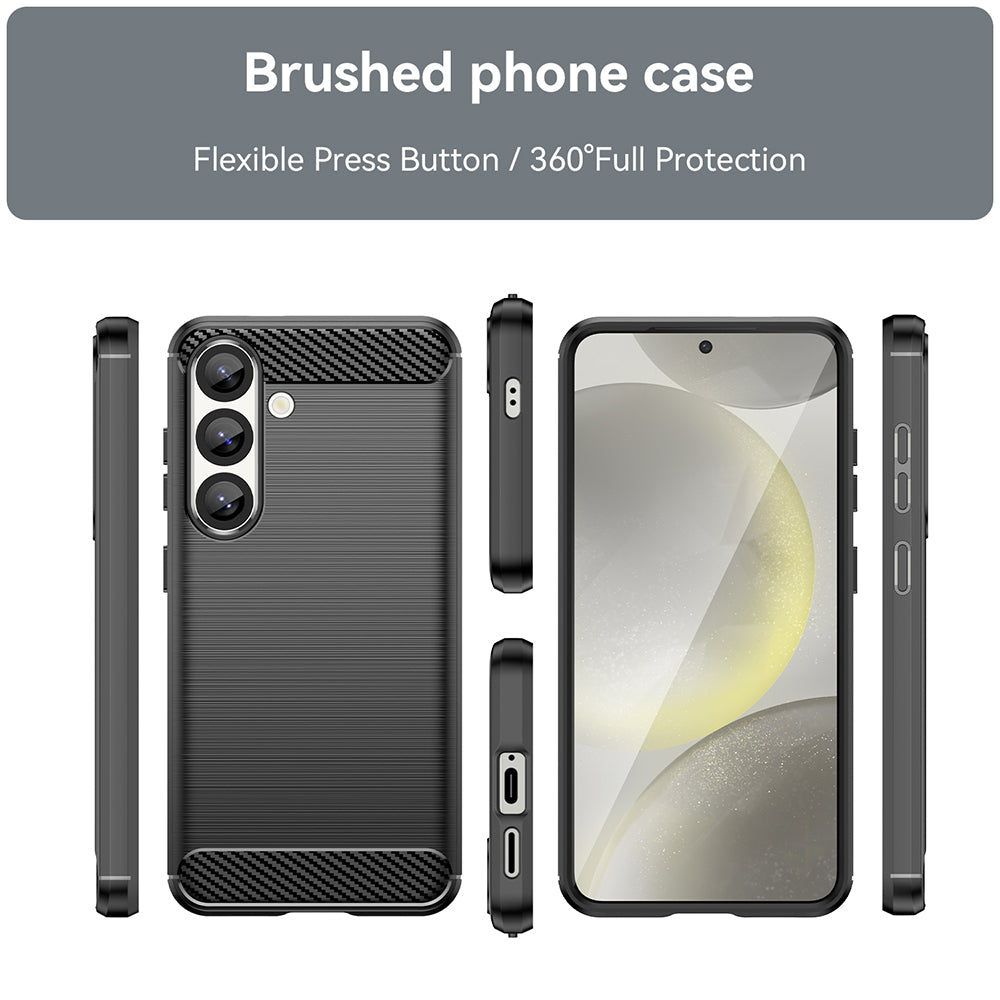 Hülle für Samsung Galaxy S26 S942, Techsuit, Carbon, Schwarz