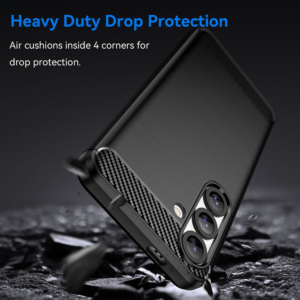 Hülle für Samsung Galaxy S26 S942, Techsuit, Carbon, Schwarz