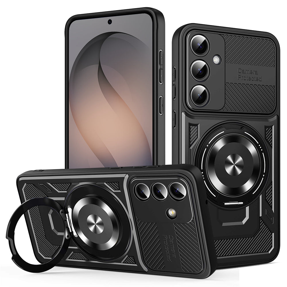 Custodia per Samsung Galaxy S26 S942, Techsuit, RuggedCam, Nera
