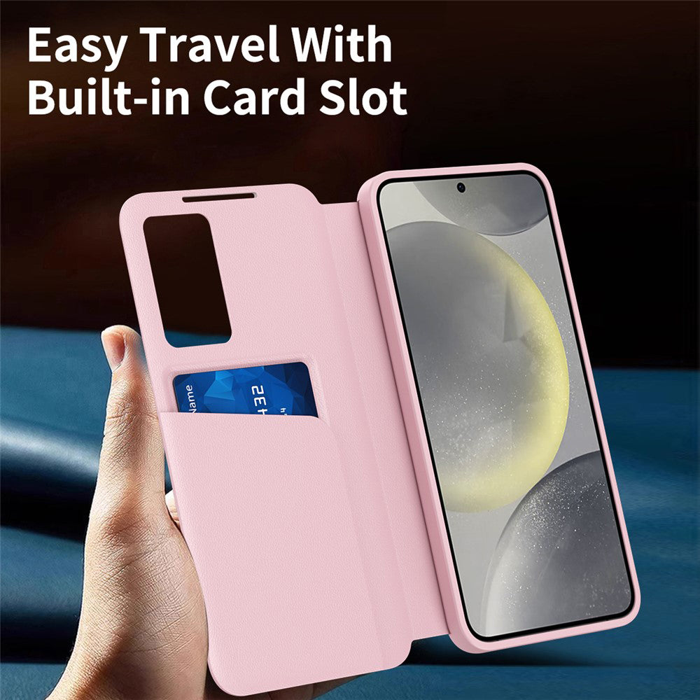 Custodia per Samsung Galaxy S26 S942, Techsuit, SmartView, Rosa