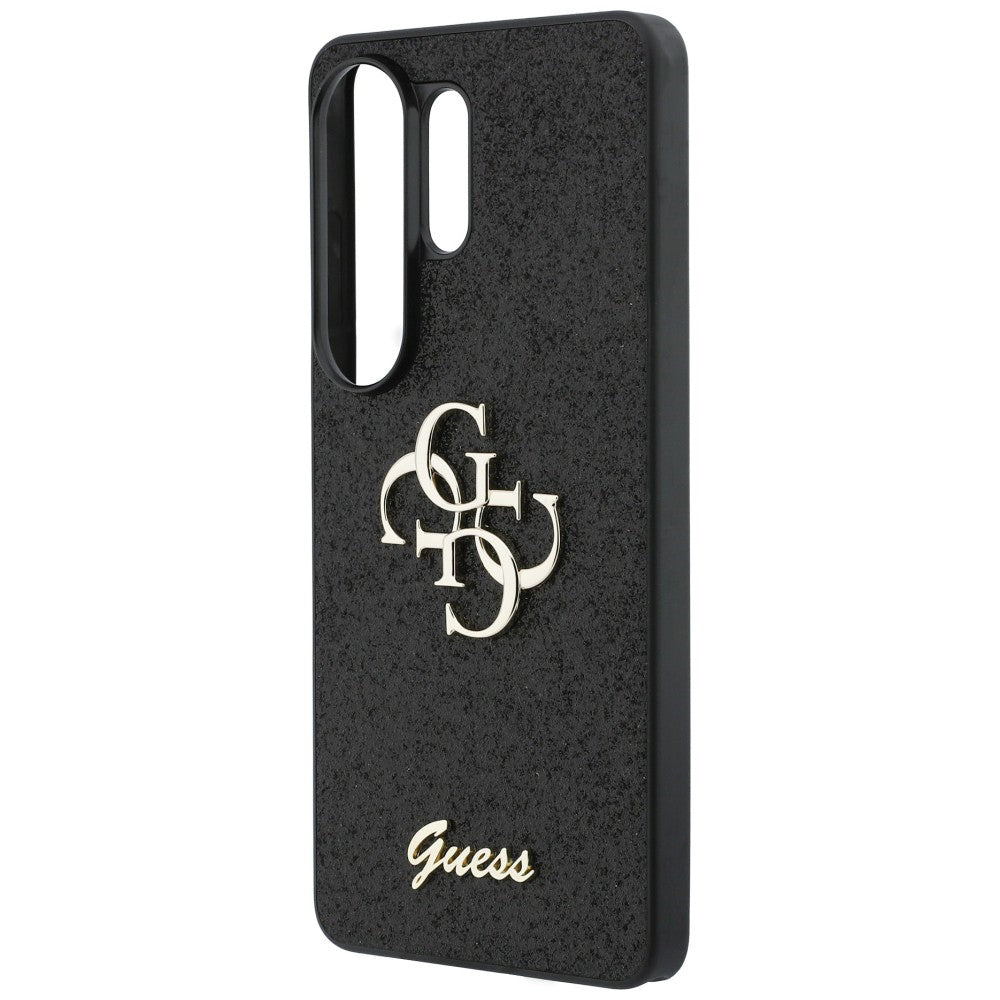 Hülle für Samsung Galaxy S26 Ultra S948, Guess, Fixed Glitter Big 4G Metal Frame, Schwarz