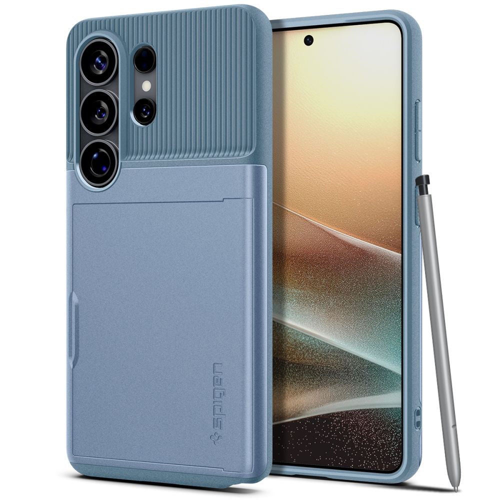 Étui pour Samsung Galaxy S26 Ultra S948, Spigen, Slim Armor CS, Bleu ACS11225