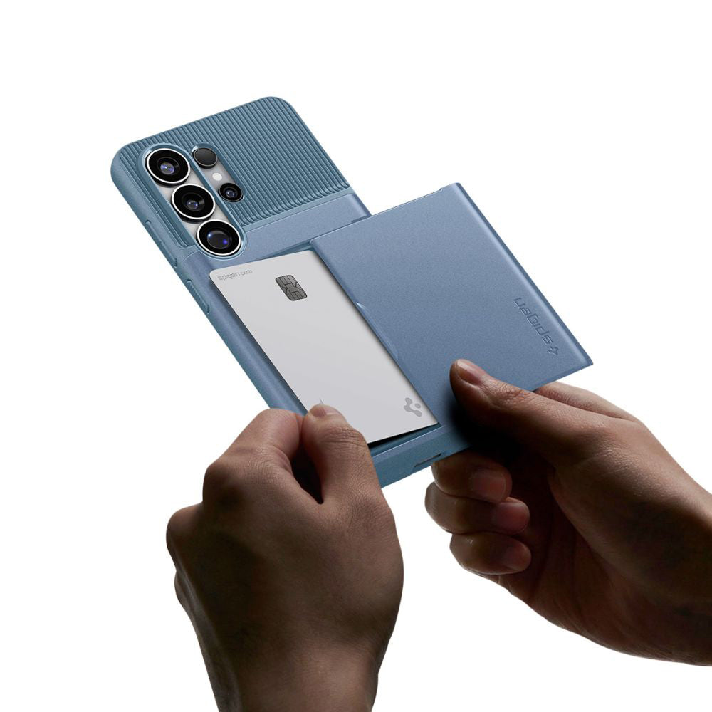 Étui pour Samsung Galaxy S26 Ultra S948, Spigen, Slim Armor CS, Bleu ACS11225
