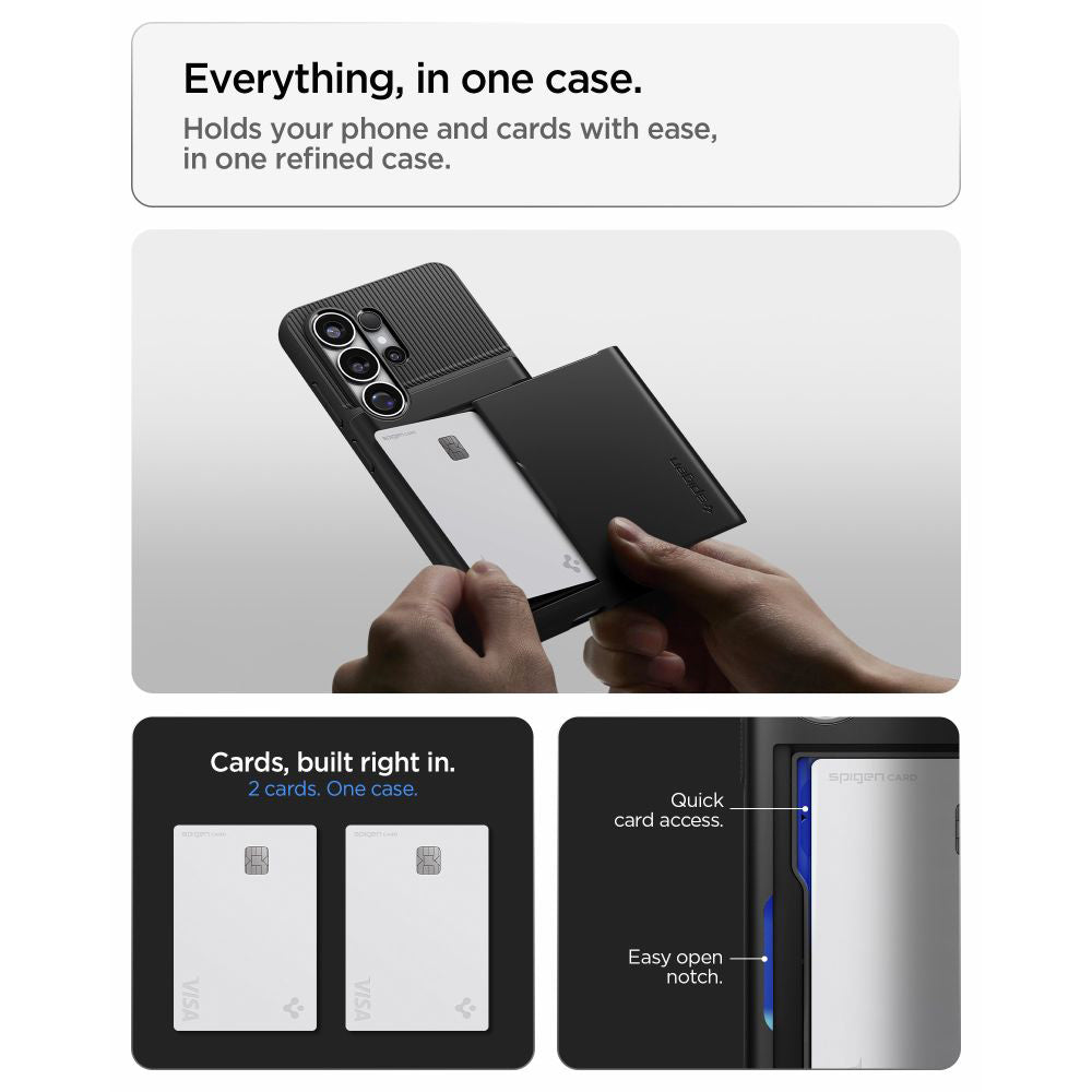 Custodia per Samsung Galaxy S26 Ultra S948, Spigen, Slim Armor CS, Nera ACS11036