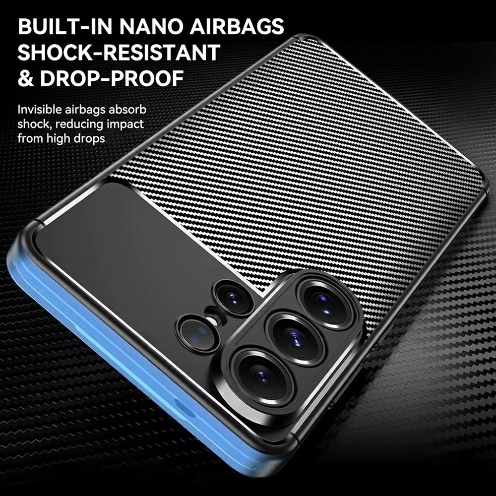 Custodia per Samsung Galaxy S26 Ultra S948, Techsuit, CarbonFiber, Nera
