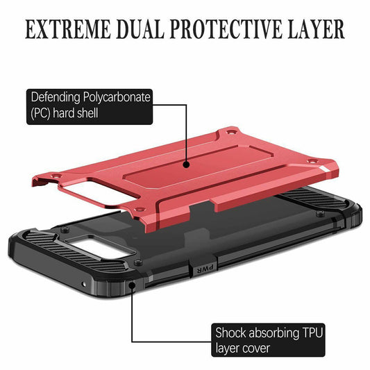 Custodia per Samsung Galaxy S6 G920, Techsuit, Hybrid Armor, Nera
